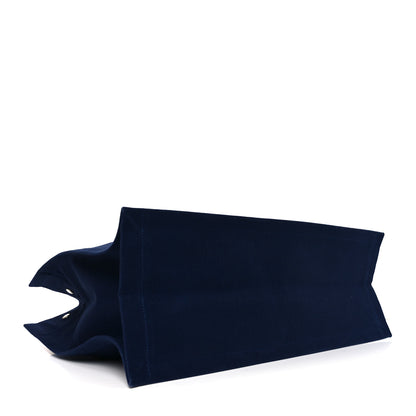 Saint Laurent Linen Calfskin Rive Gauche Tote Blue Rouge Eros 4 of 10