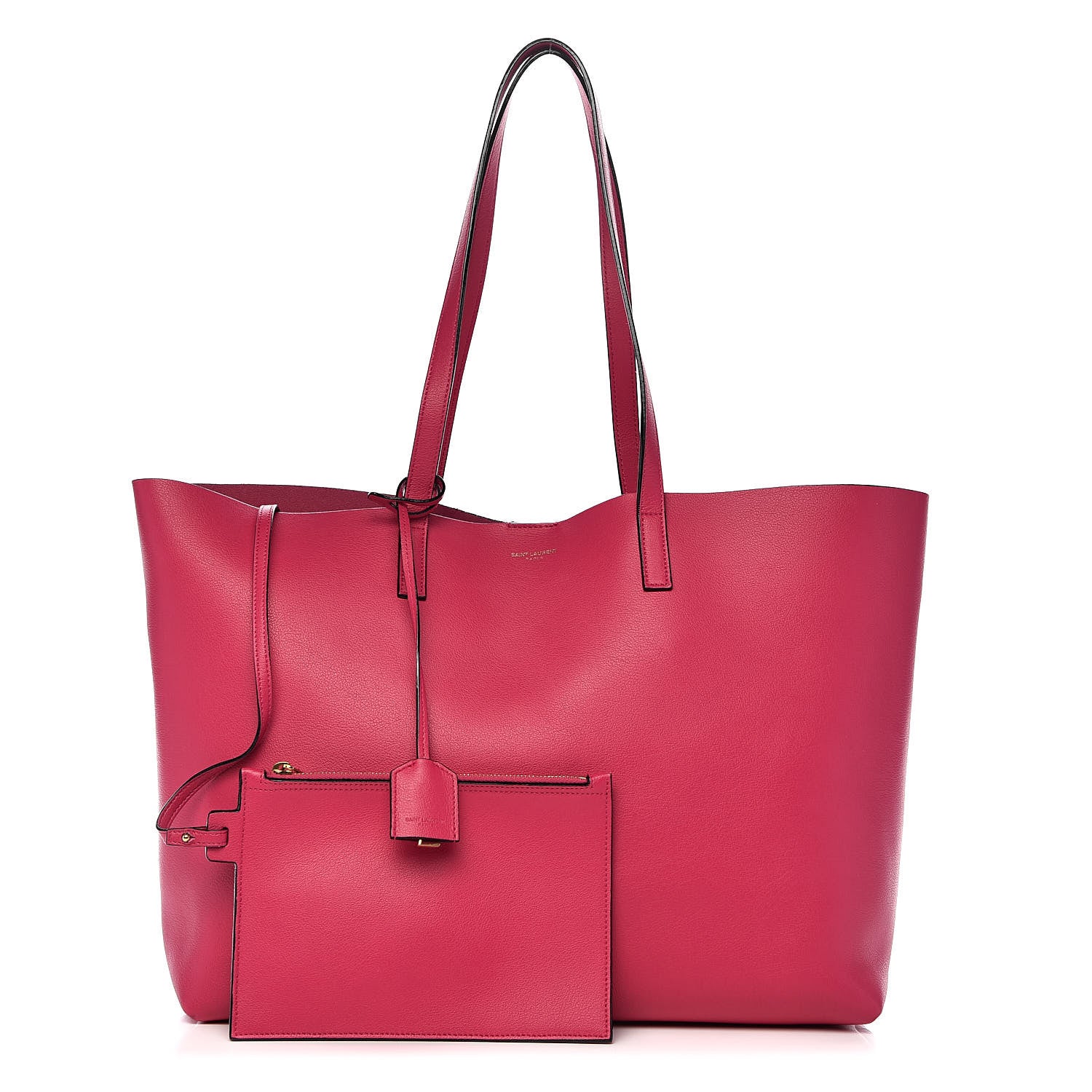 Saint Laurent Calfskin Large Shopping Tote Fuchsia 1 of 18