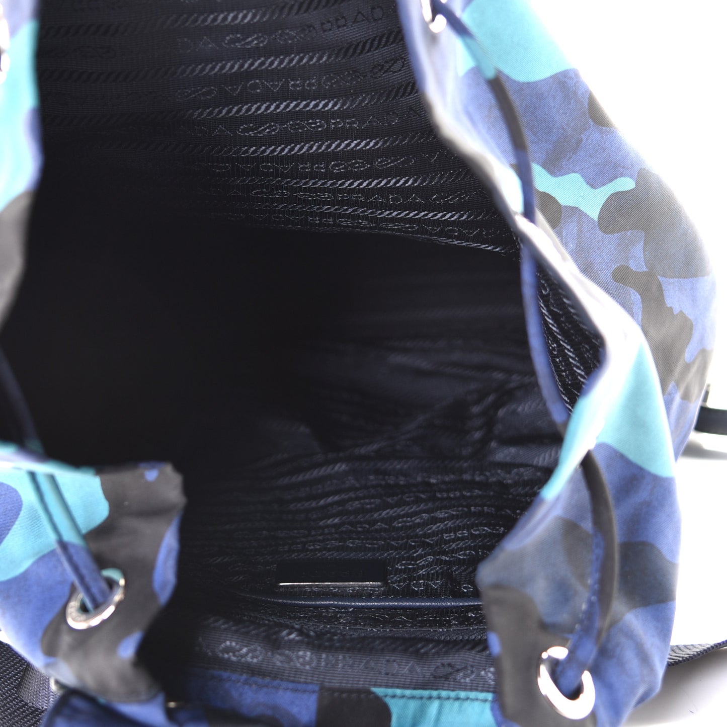 Tessuto Nylon Camouflage Print Backpack Royal