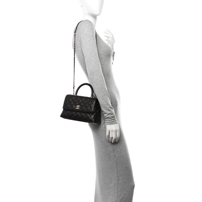 Chanel Caviar Quilted Mini Coco Handle Flap Dark Brown 2 of 10