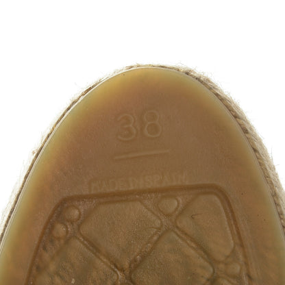 Chanel Lambskin CC Espadrilles 38 Beige Black 6 of 7