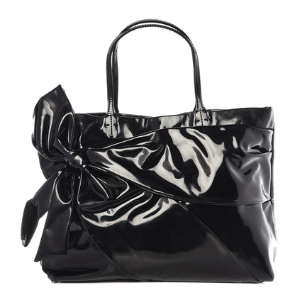 Valentino Garavani Patent Lacca Bow Tote Black 1 of 16