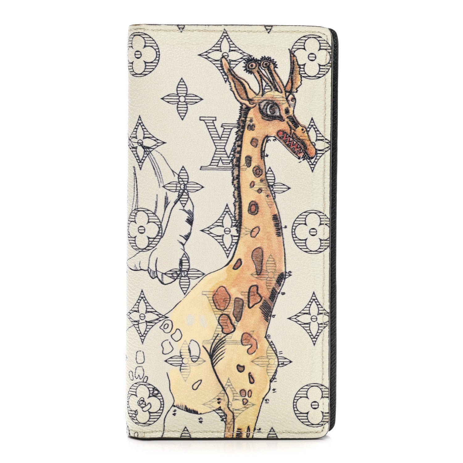 Louis Vuitton Savane Monogram Chapman Giraffe Brazza Wallet 1 of 11