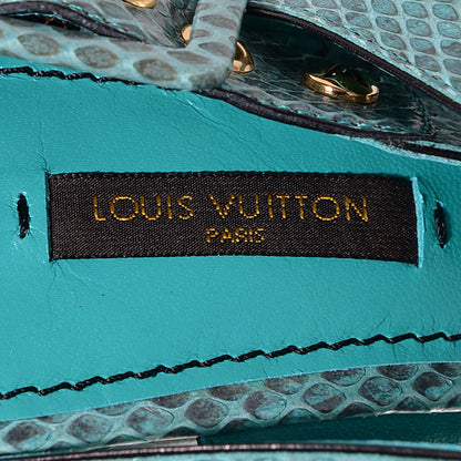 Louis Vuitton Python Wedges 39 Turquoise 7 of 8