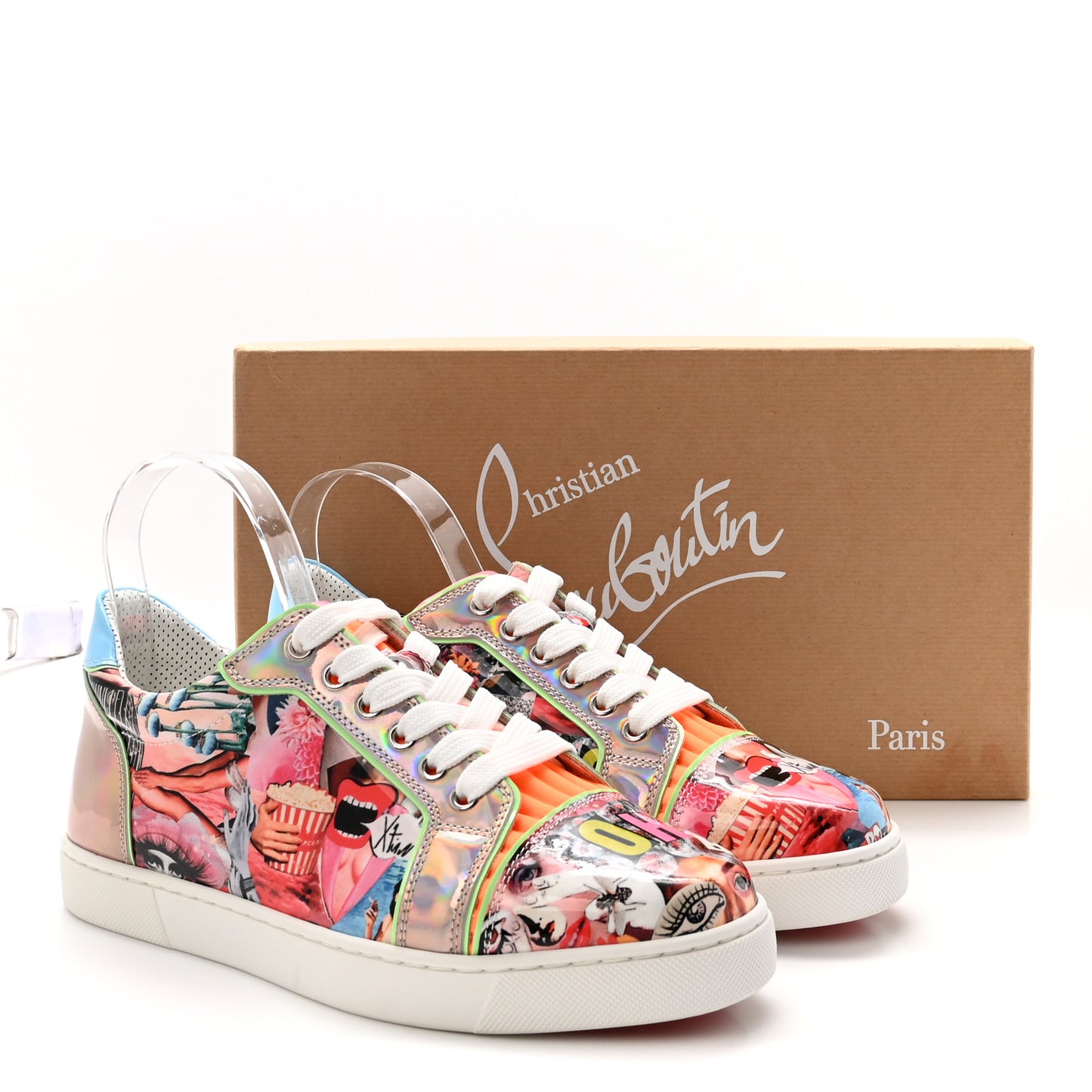 Patent Oh Xtian Womens Vieira Flat Sneakers 38 Multicolor