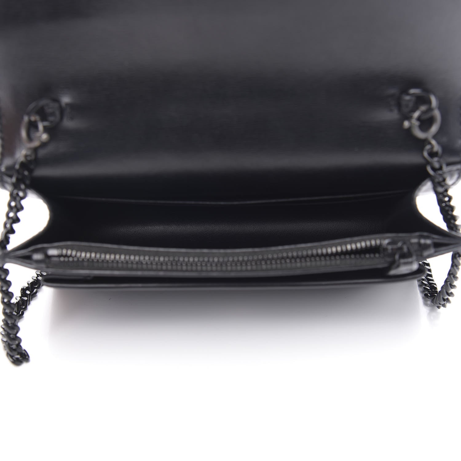 Saint Laurent Calfskin Monogram Sunset Chain Wallet Black 5 of 11