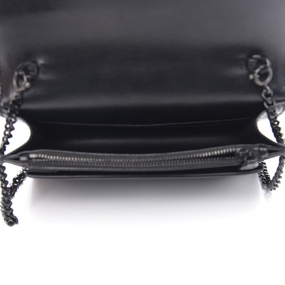 Saint Laurent Calfskin Monogram Sunset Chain Wallet Black 5 of 11