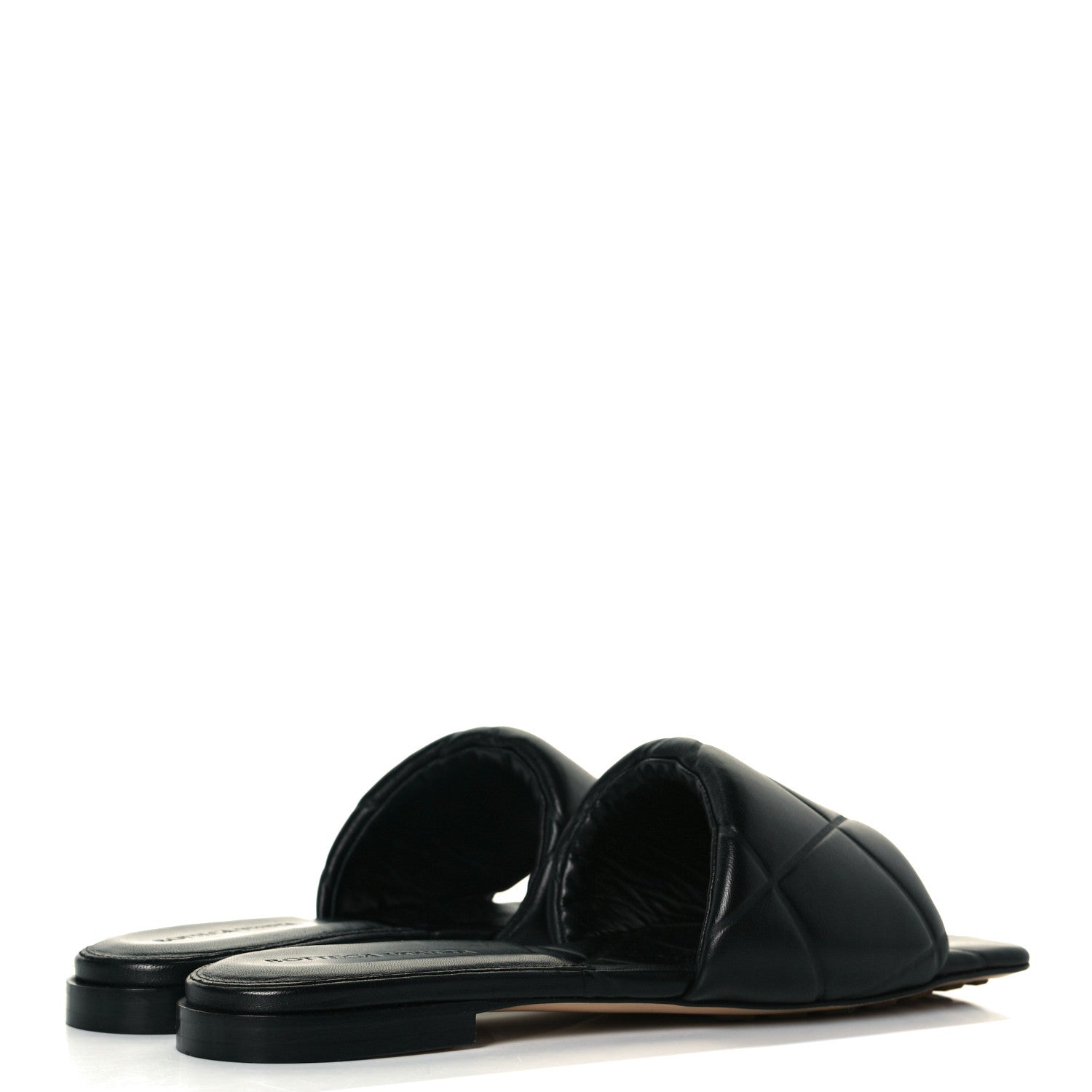 Bottega Veneta Nappa Quilted Rubber Lido Flat Sandals 37 Black 4 of 7