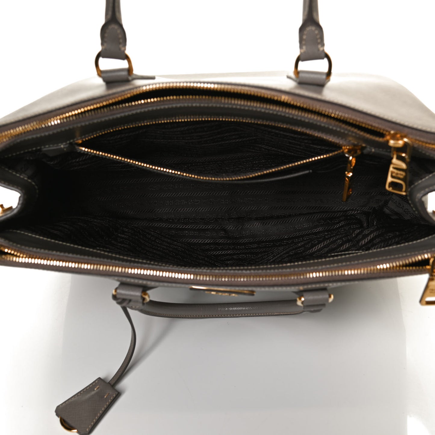 Saffiano Medium Galleria Double Zip Tote Argilla