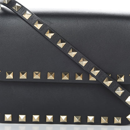 Valentino Garavani Vitello Rockstud Flap Crossbody Bag Black 7 of 17