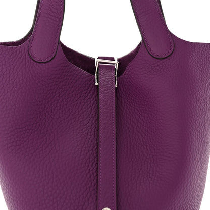Hermes Taurillon Clemence Picotin Lock 18 PM Anemone 8 of 13