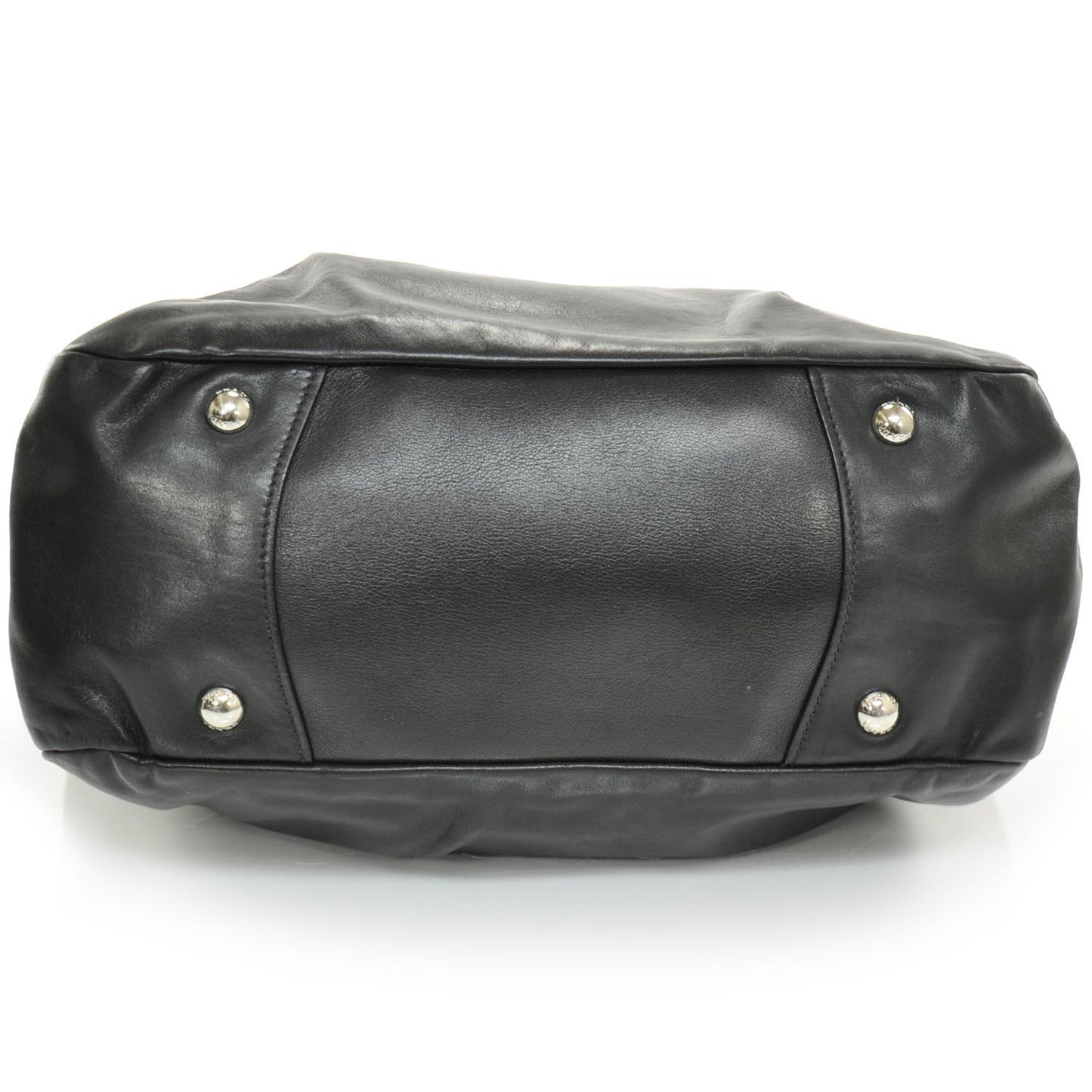 Soft Calf Pleated Hobo Nero Black