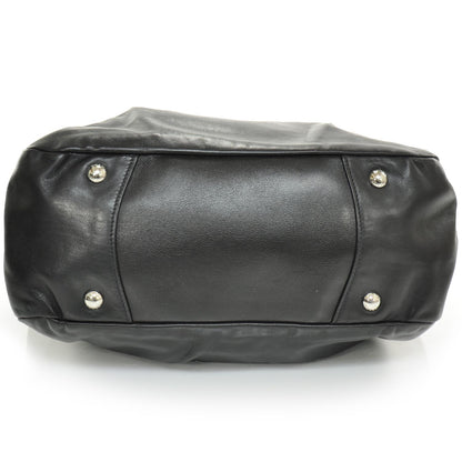 Prada Soft Calf Pleated Hobo Nero Black 5 of 10
