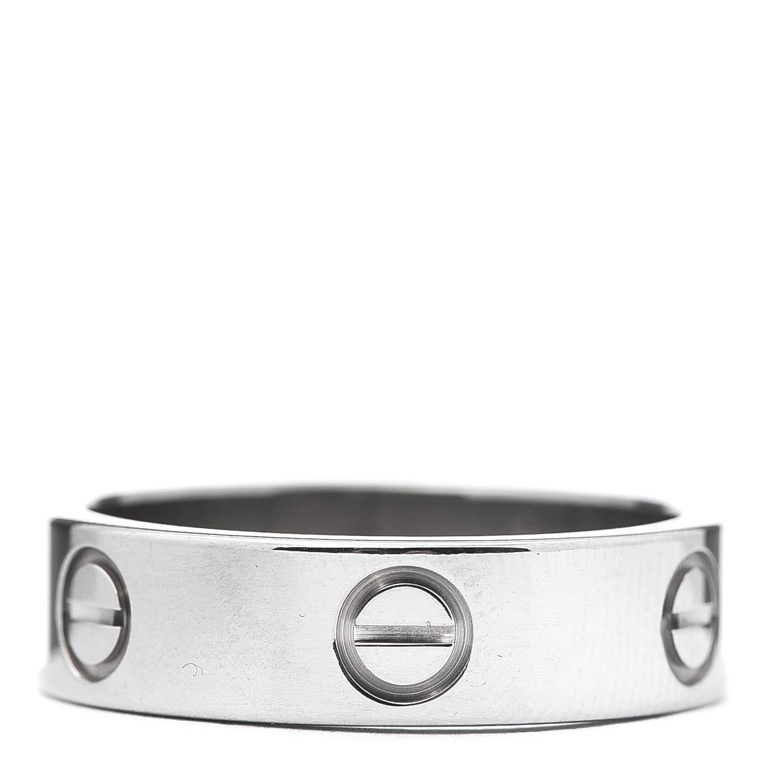 Cartier 18K White Gold 5.5mm LOVE Ring 56 7.5 3 of 5