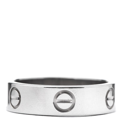 Cartier 18K White Gold 5.5mm LOVE Ring 56 7.5 3 of 5