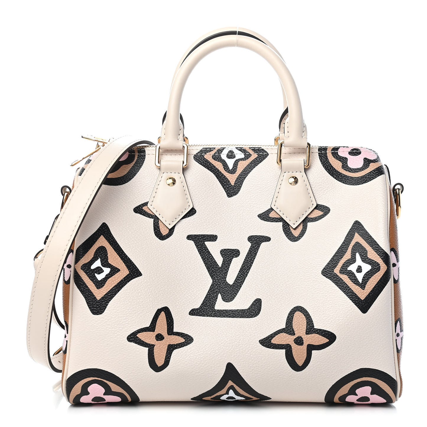 Monogram Giant Wild At Heart Speedy Bandouliere 25 Creme