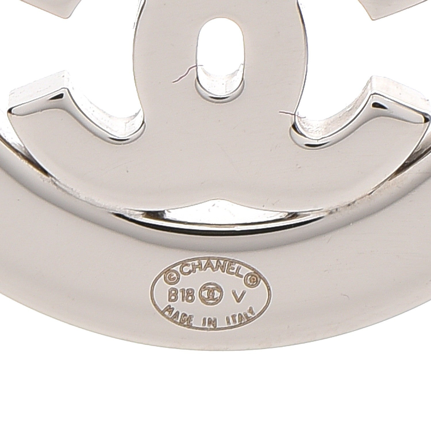 Chanel Crystal CC Earrings Silver 4 of 4