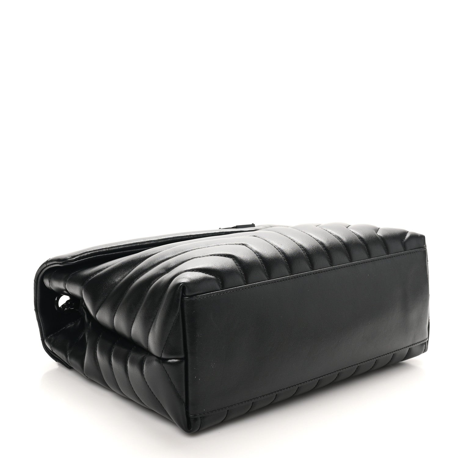 Saint Laurent Calfskin Y Quilted Monogram Monochrome Medium Loulou Chain Satchel Black 4 of 10