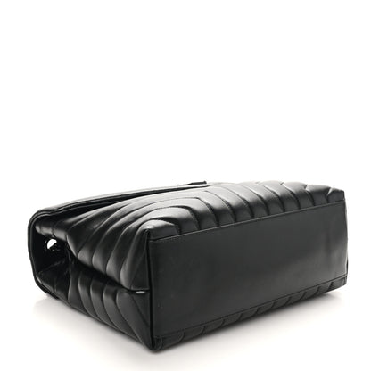 Saint Laurent Calfskin Y Quilted Monogram Monochrome Medium Loulou Chain Satchel Black 4 of 10