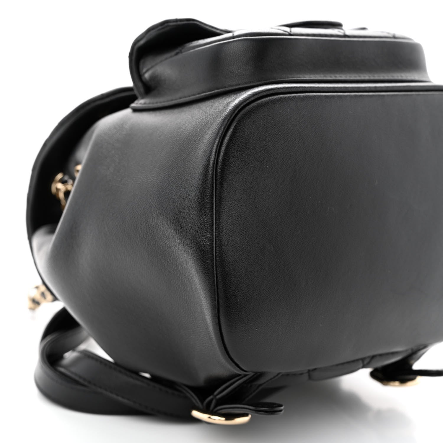 Chanel Lambskin Quilted Small Duma Drawstring Backpack Black 9 of 11