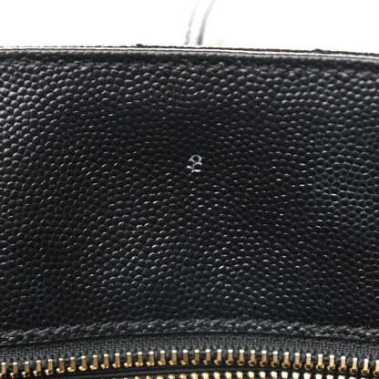 Saint Laurent Grain De Poudre Matelasse Chevron Monogram Shopping Bag Black 7 of 11