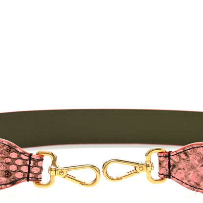Fendi Shiny Snakeskin Vitello Dolce Strap You Purple Yellow 4 of 4