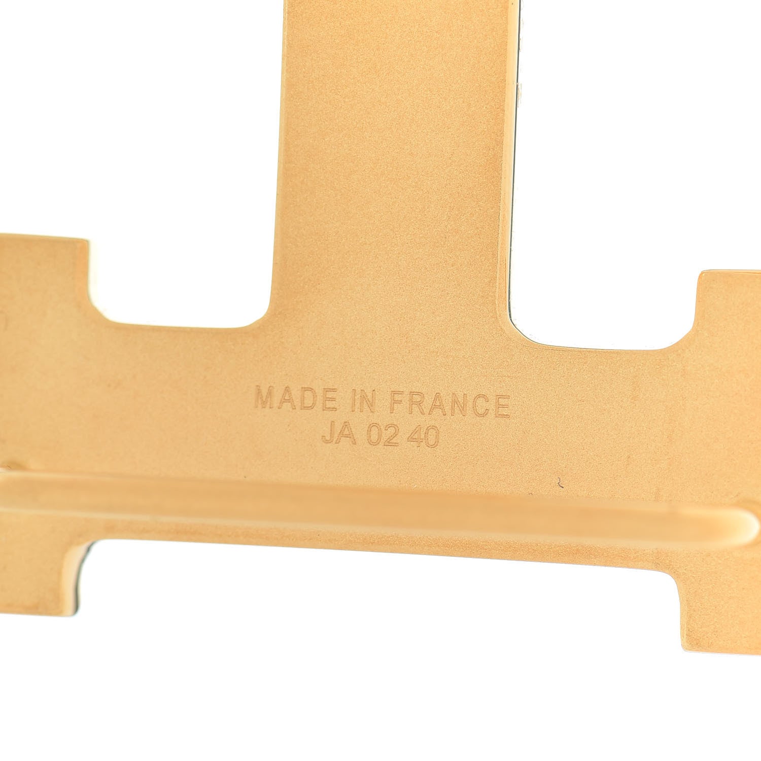 Hermes Brushed 32mm H Belt Buckle Gold 4 of 4