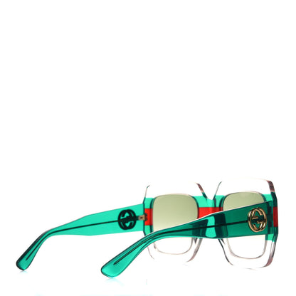Gucci Square Web Frame Sunglasses GG0178S Green Red 4 of 7