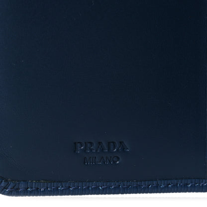 Prada Vitello Move Metal Compact Wallet Bluette 6 of 8