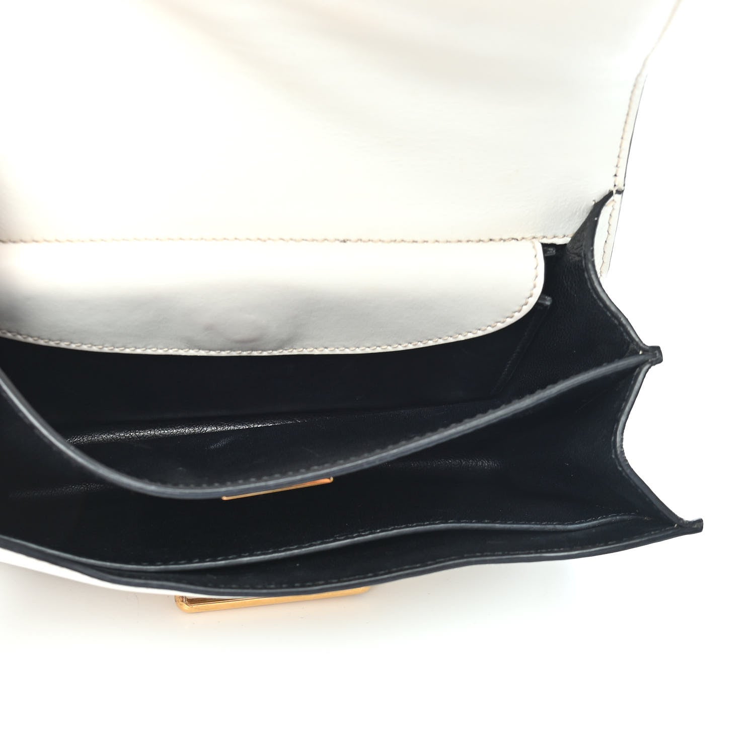 Prada City Calf Saffiano Cahier Bag Talco Black 4 of 7