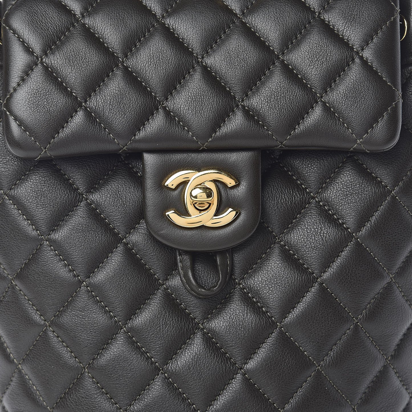 Calfskin Quilted Mini Urban Spirit Backpack Dark Brown