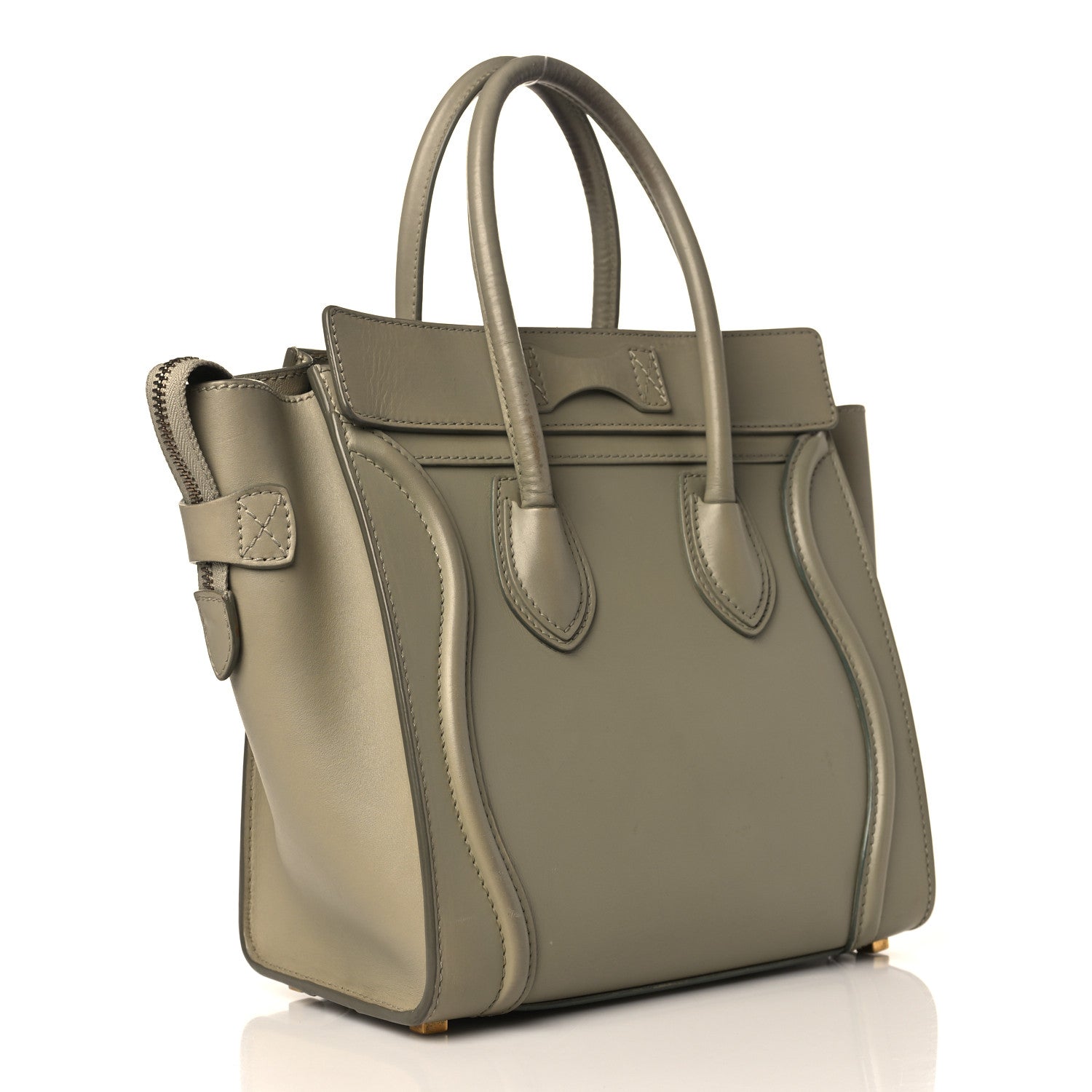Celine Smooth Calfskin Micro Luggage Khaki 3 of 15