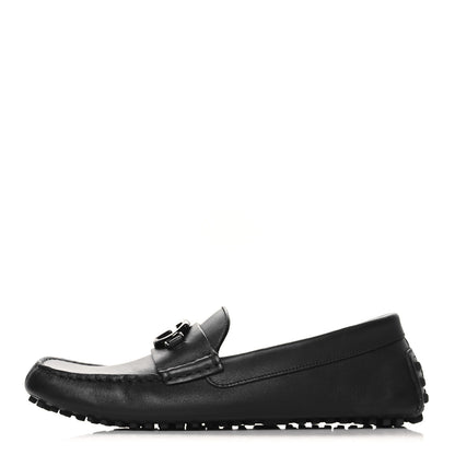 Gucci Soft Clove Calfskin Monochrome Mens Interlocking G Driver Loafers 9 Black 1 of 10