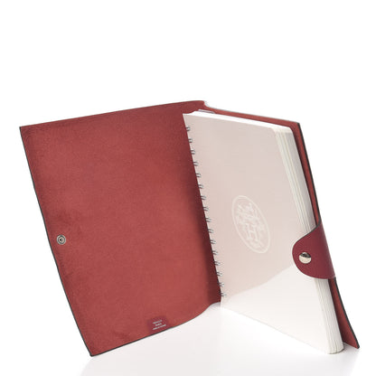 Hermes Togo Ulysse MM Notebook Cover Rouge Grenat 5 of 7