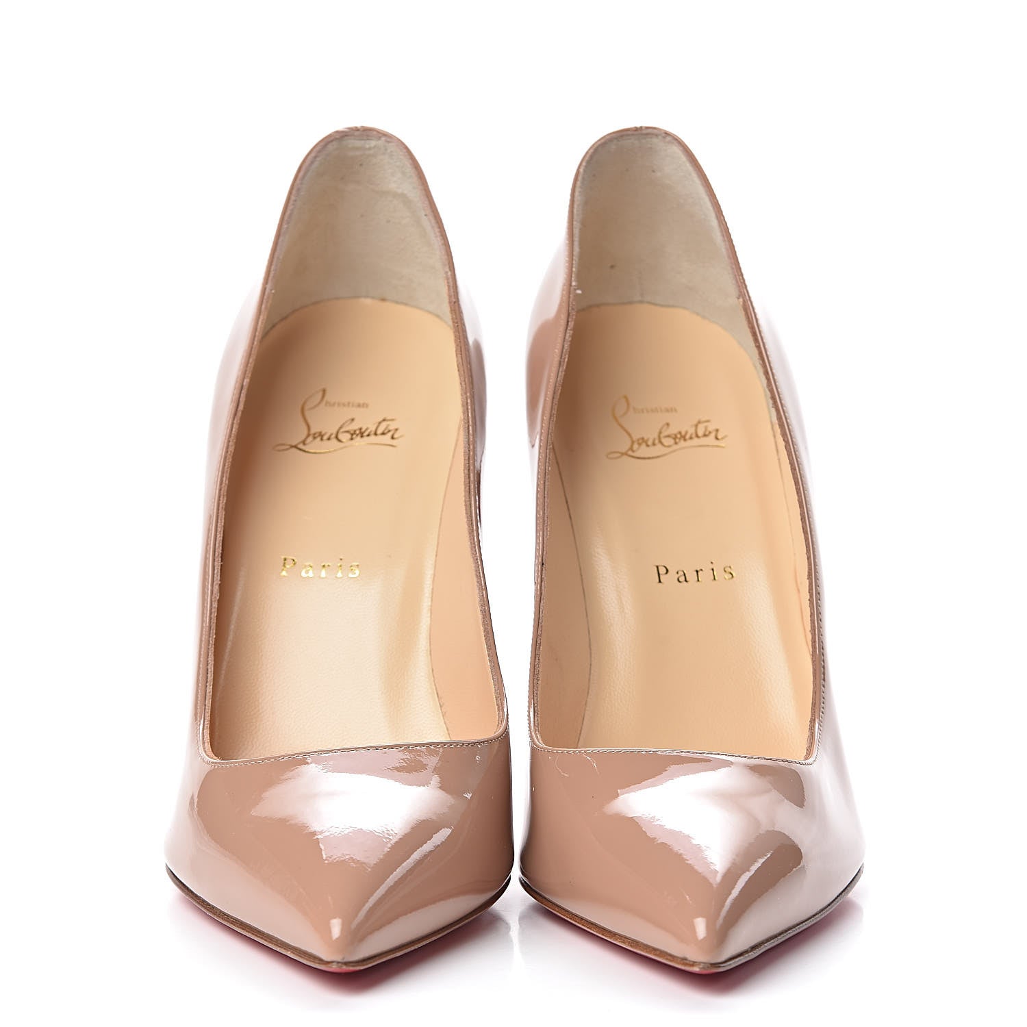 Christian Louboutin Patent Pigalle 100 Pumps 41 Nude 2 of 9