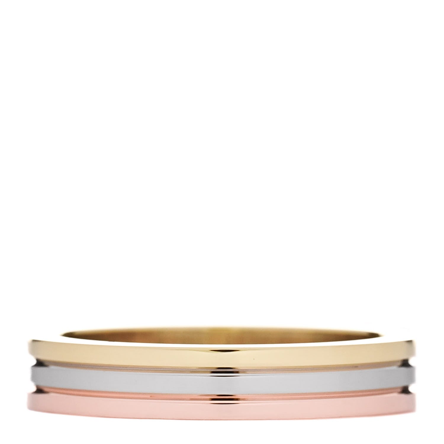 Cartier 18K Pink White Yellow Gold 3.5mm Vendome Louis Cartier Wedding Band Ring 50 5.25 3 of 6