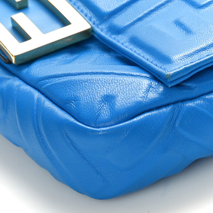 Fendi Nappa FF 1974 Embossed Mini Baguette Blue Royal 11 of 11