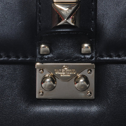 Valentino Garavani Vitello Grande Glam Lock Rockstud Flap Black 4 of 7