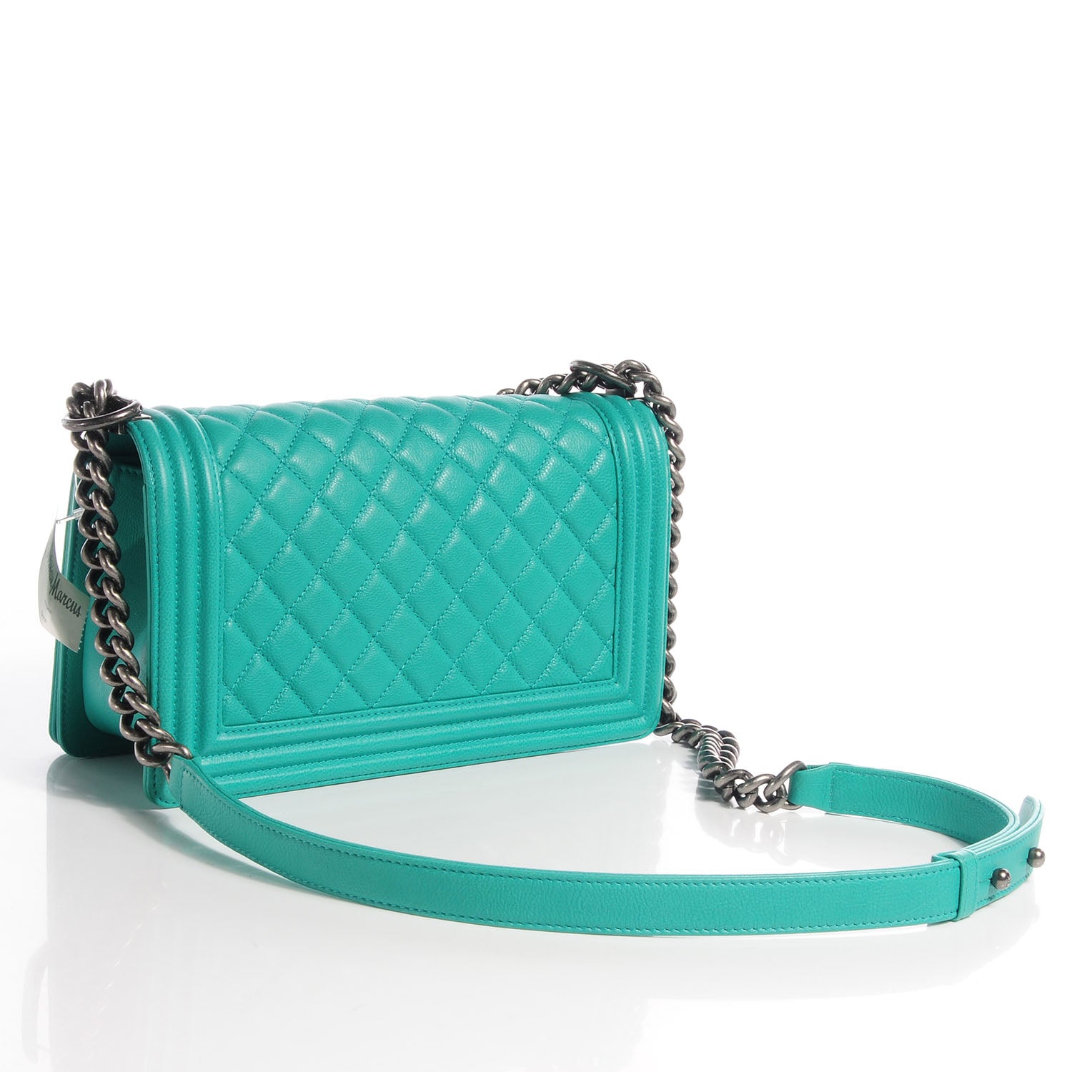 Chanel Lambskin Quilted Medium Boy Flap Menthe 3 of 9