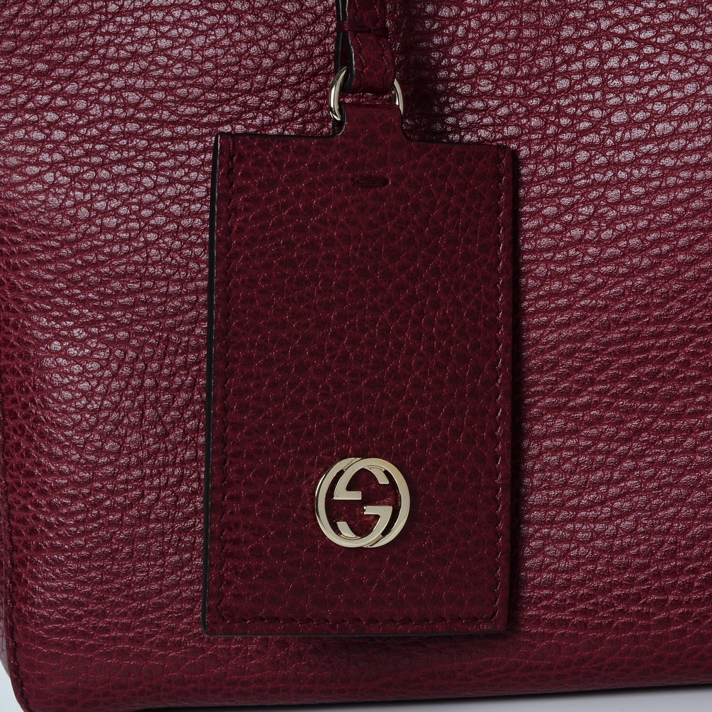 Dollar Calfskin Small Swing Tote Raspberry