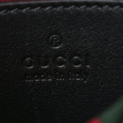 Gucci GG Supreme Monogram Textured Calfskin Small Emblem Shoulder Bag Beige Black 6 of 10
