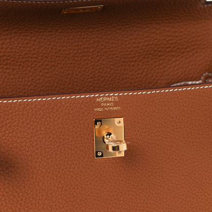 Hermes Togo Kelly Retourne 25 Gold 5 of 13