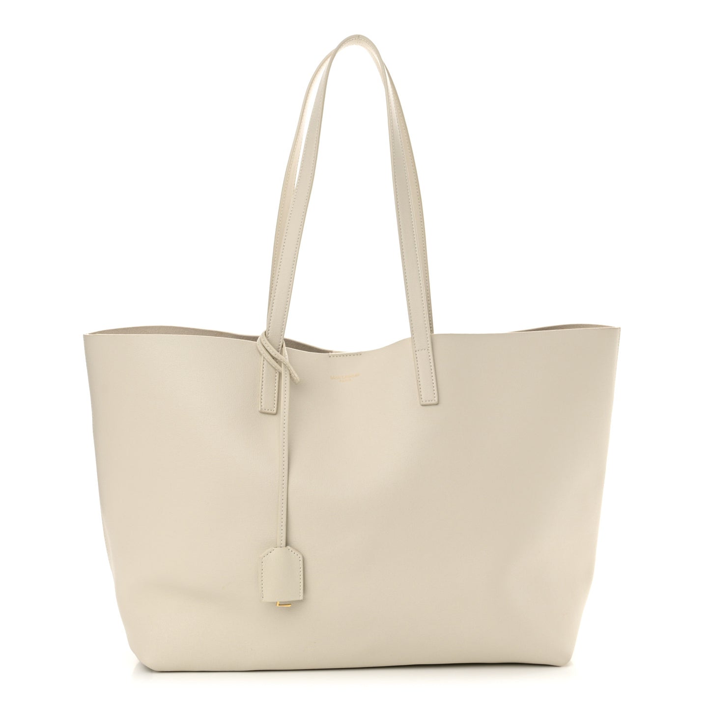 Calfskin Large Shopping Tote Crema Soft