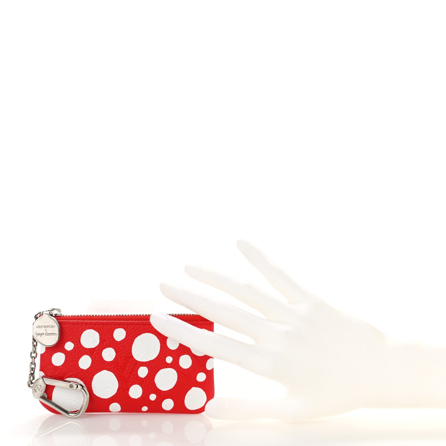 Louis Vuitton LV X YK Empreinte Infinity Dots Key Pouch Red White 2 of 9