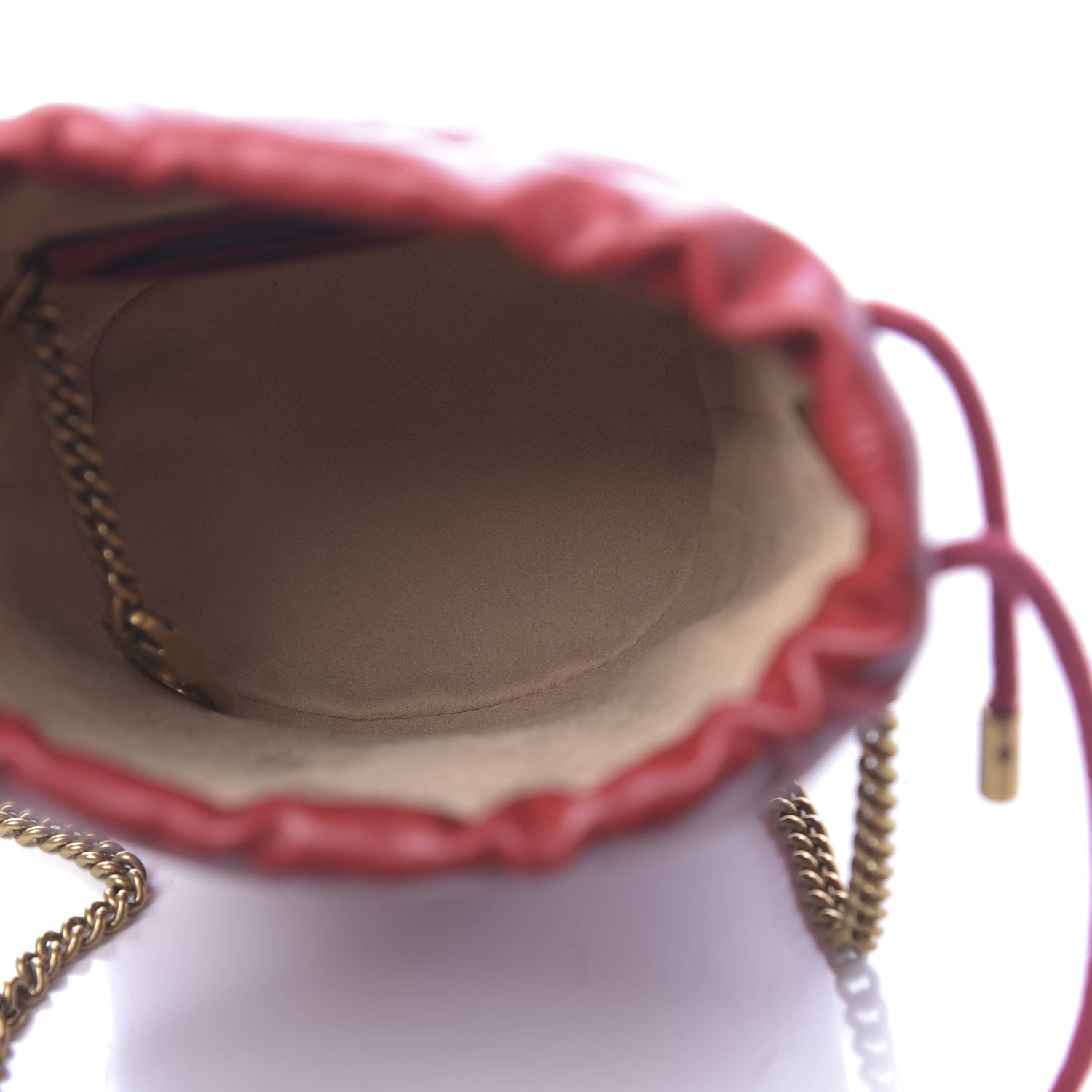 Gucci Calfskin Matelasse Mini GG Marmont 2.0 Bucket Bag Hibiscus Red 5 of 11