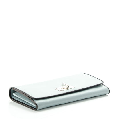 Prada Saffiano Bi-Color Turnlock Wallet Pervinca 11 of 14