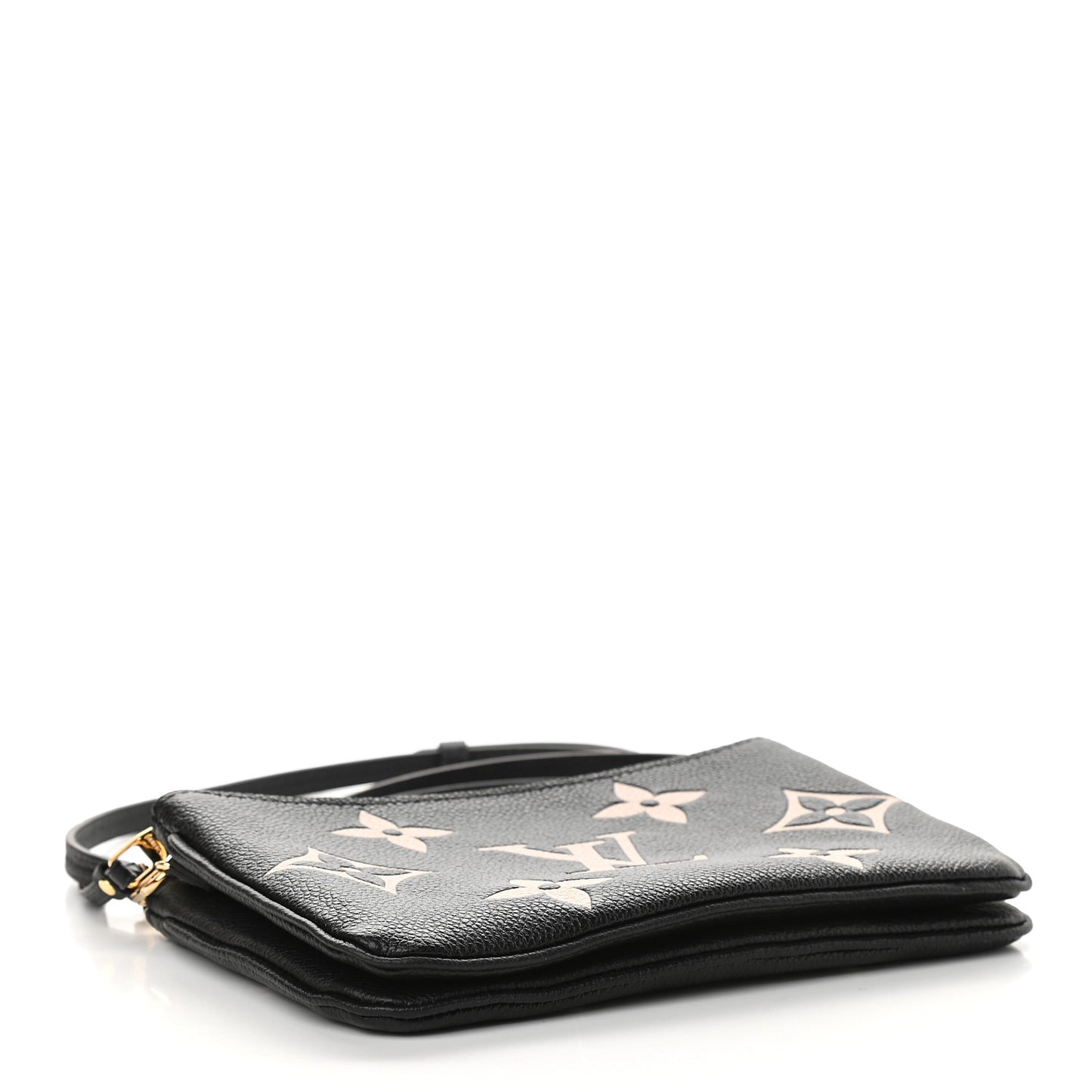 Empreinte Monogram Giant Double Zip Pochette Black Cream