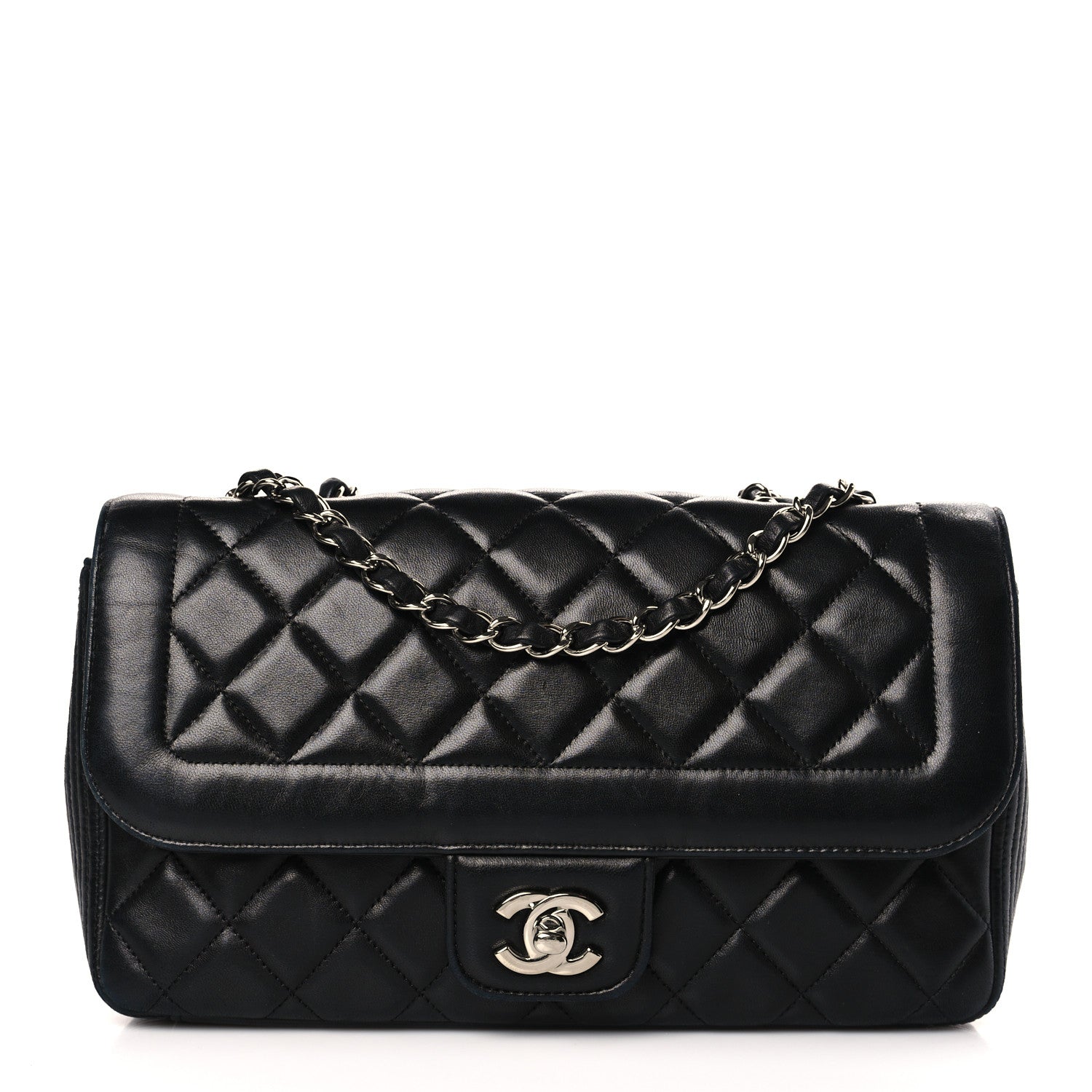 Chanel Lambskin Medium Coco Rider Flap Black 1 of 9
