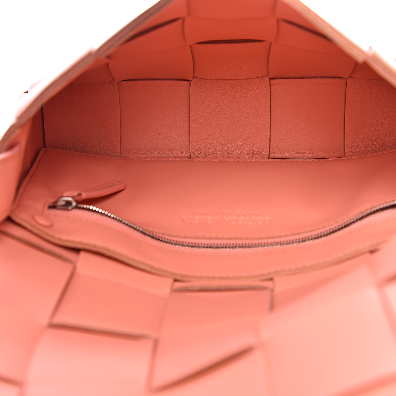 Bottega Veneta Nappa Maxi Intreccio Cassette Bag Peach 5 of 10