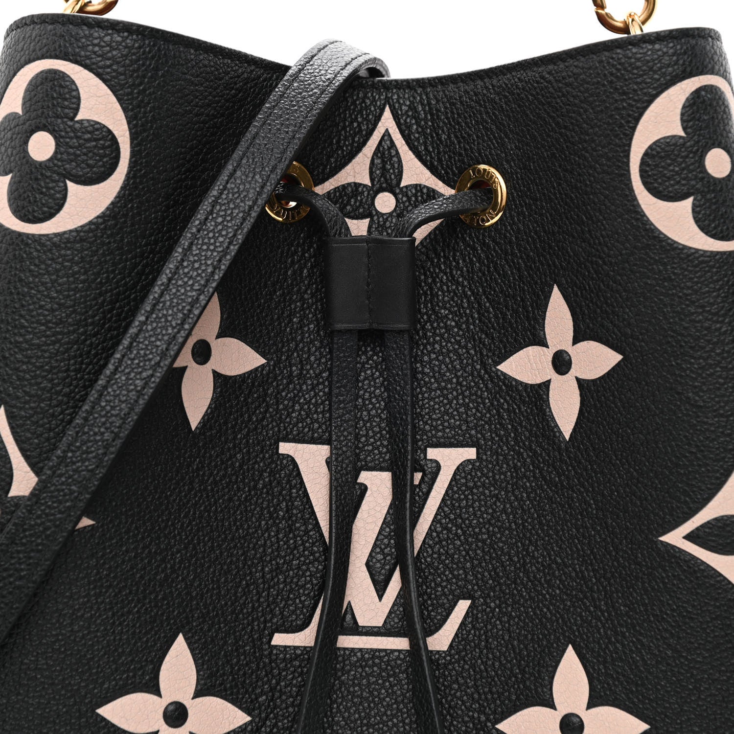 Louis Vuitton Empreinte Monogram Giant Neonoe MM Black Beige 10 of 13